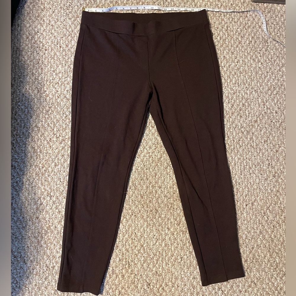 Brown Stretch Office Pants